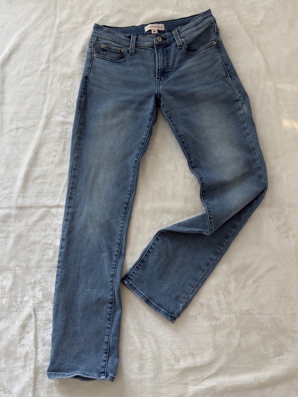 Lucky Brand Sweet Mid Rise Straight Jeans Blue Denim Size 4/27
